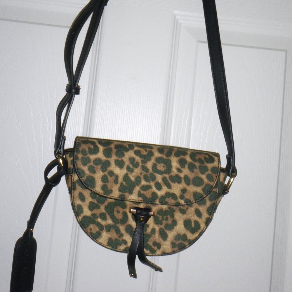 Sole Society- Women’s leopard print cross-body handbag